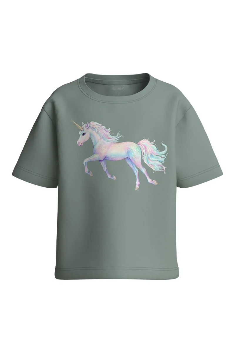 Name It - Nmfvotea Ss Nreg Top - 5114468 Green Milieu Lilas