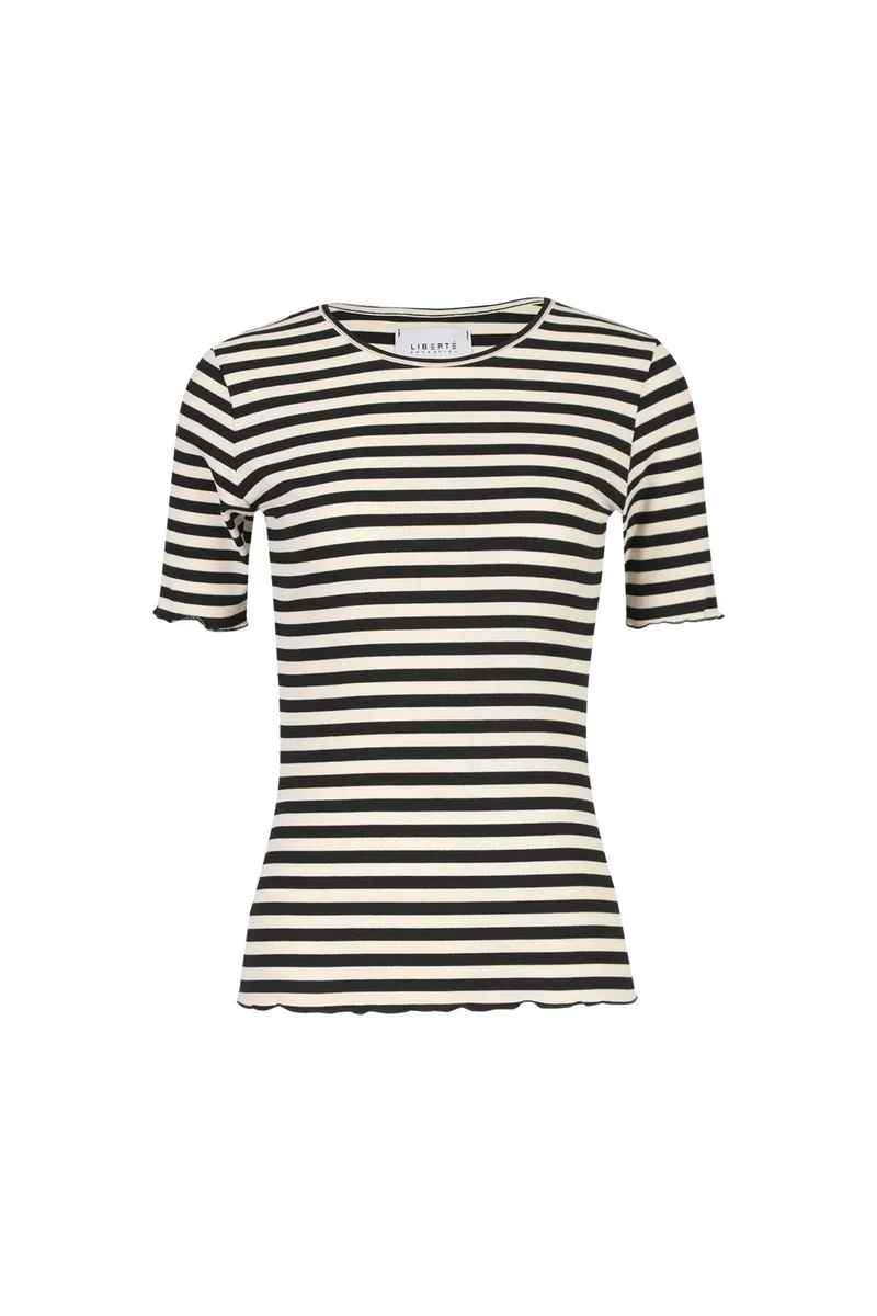 Liberte - Natalia Ss Blouse 9971 - Black Creme Stripe