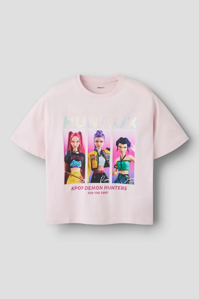 Name It - Nkfmaja Kpop Ss Nreg Top Box Lnoos Sky - 5165497 Cradle Pink