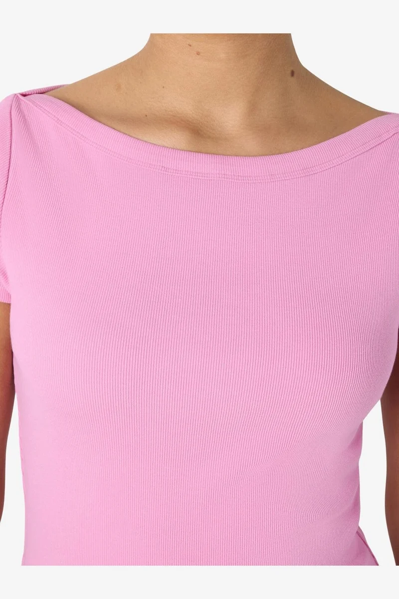 Noisy May - Nmmaya S/S Boatneck Top - 4915908 Begonia Pink