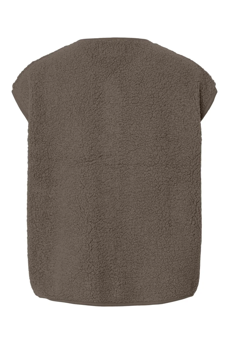 Pieces - Pckatty Teddy Vest - 5098427 Morel