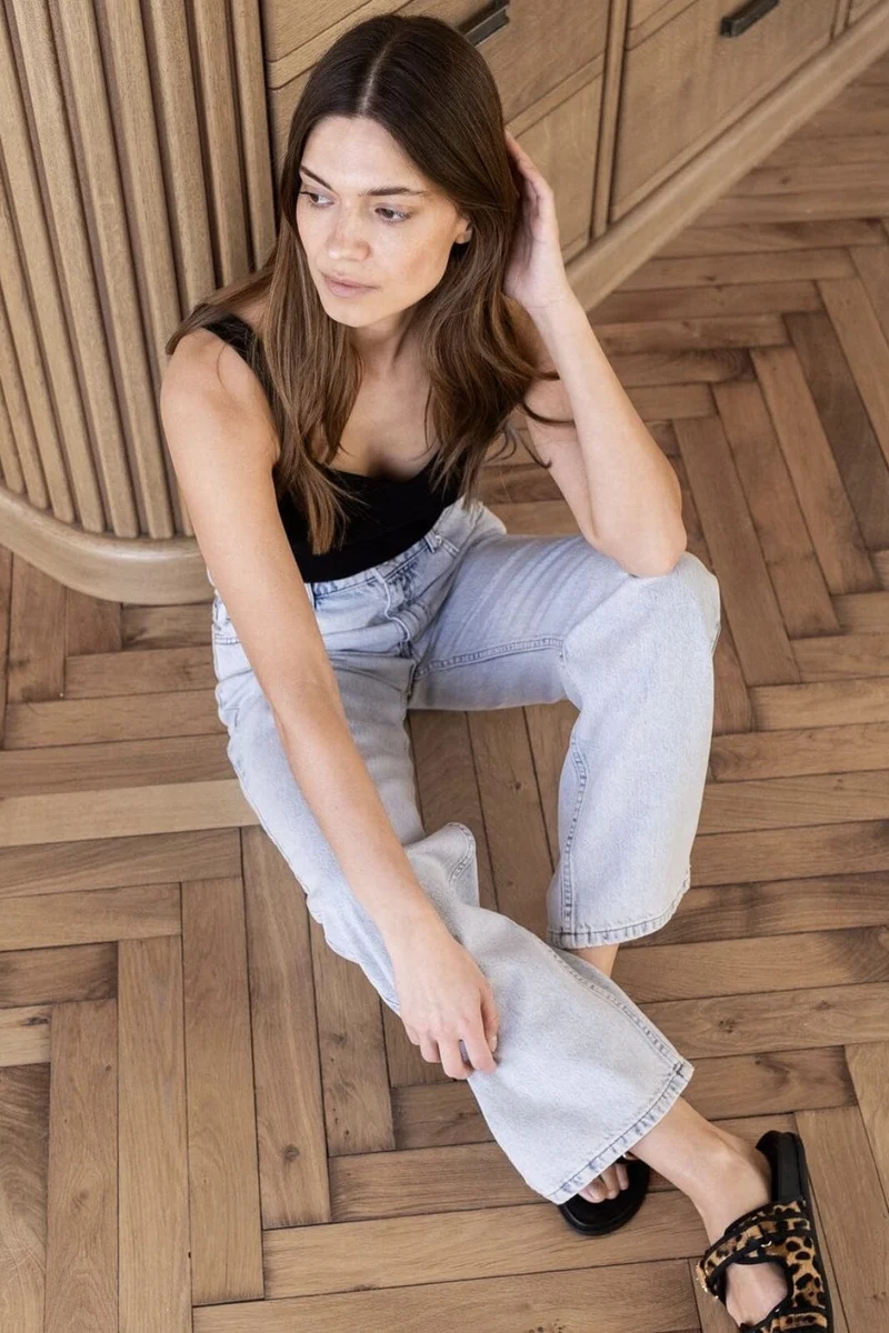 Neo Noir - Simona D Pants - Smoke Blue