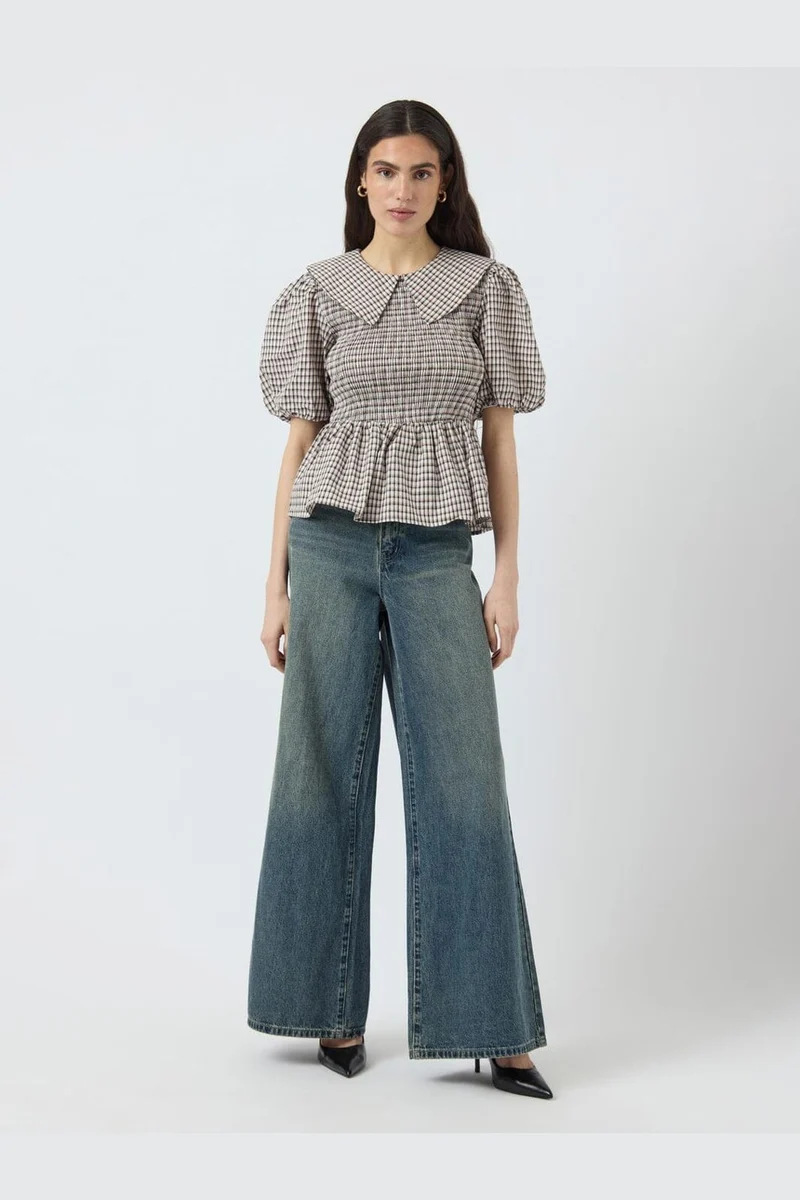 YAS - Yassiva Hmw Wide Jeans - 4828816 Medium Blue Denim Brown Wash
