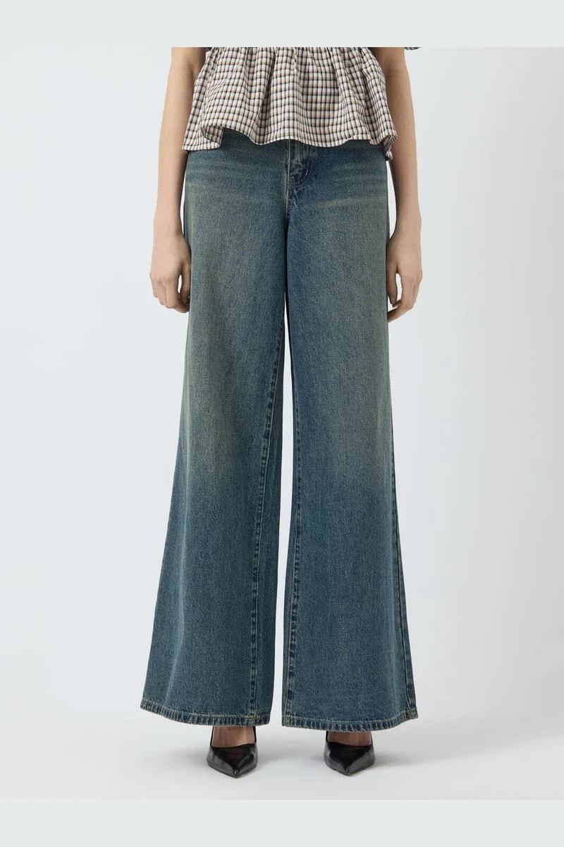 YAS - Yassiva Hmw Wide Jeans - 4828816 Medium Blue Denim Brown Wash