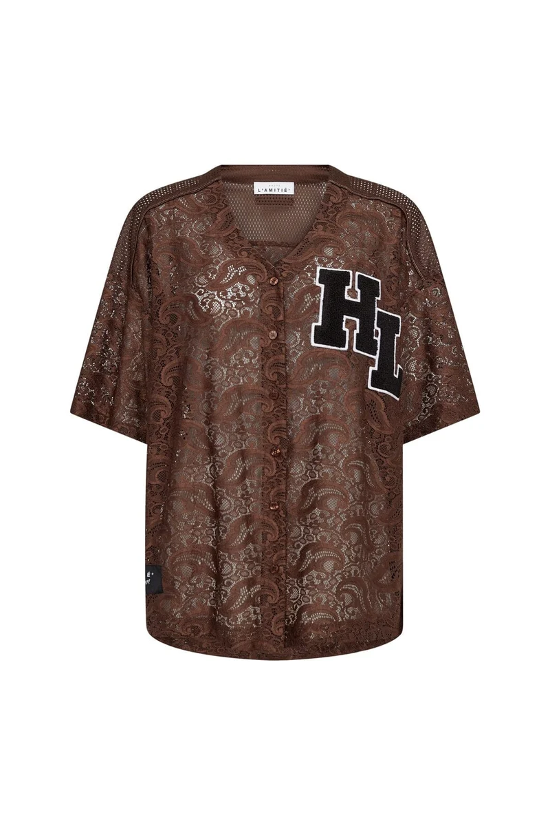 Haute L'Amitié - Court Lace Tee HL10466 - Mocca
