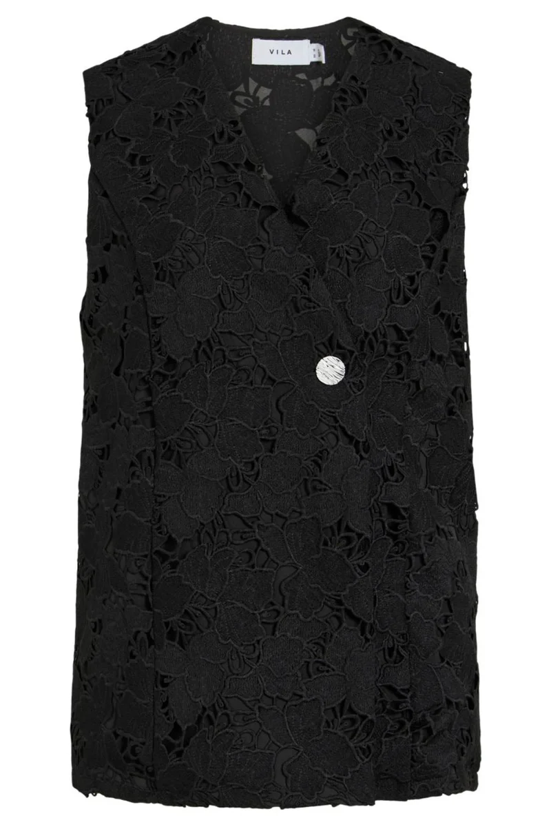 Vila - Vihylde Lace Vest - 5124610 Black