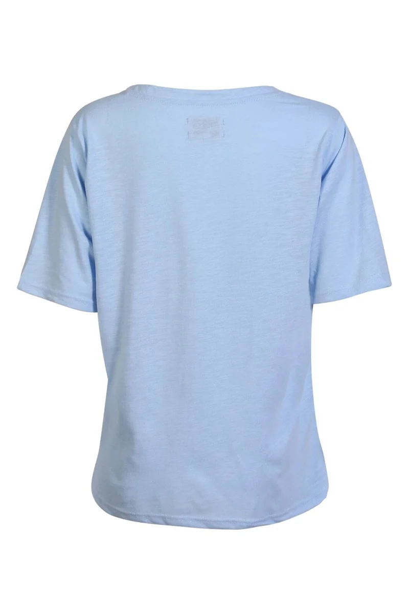 Liberte - Ulla-Ss-Vneck-Tshirt 21675 - Baby Blue