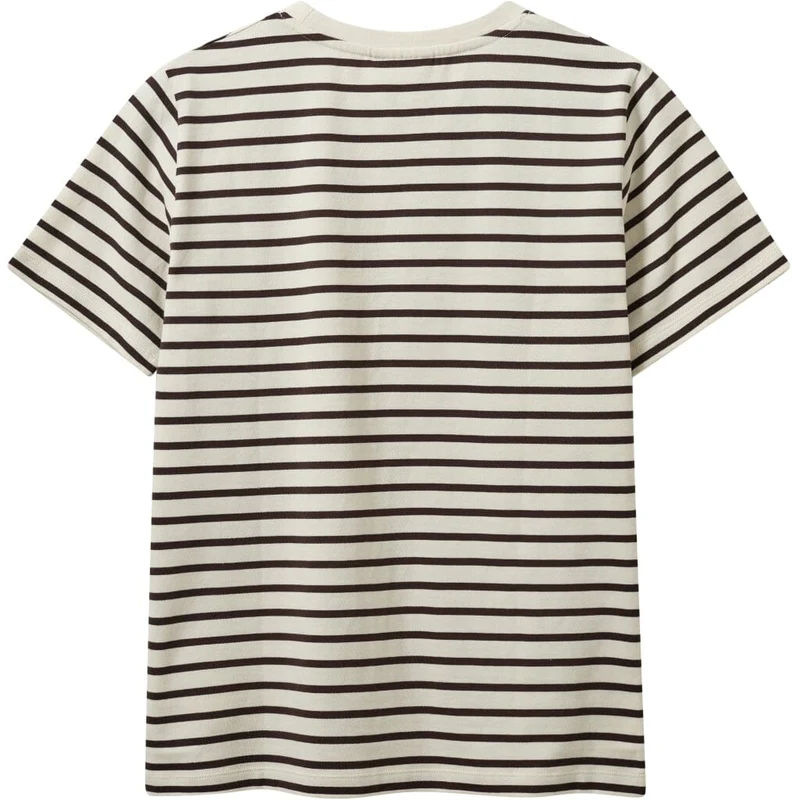 H2O - Skagen Woman Striped Tee 101075 - 7098 - Cream White/Brown