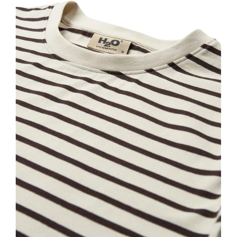 H2O - Skagen Woman Striped Tee 101075 - 7098 - Cream White/Brown