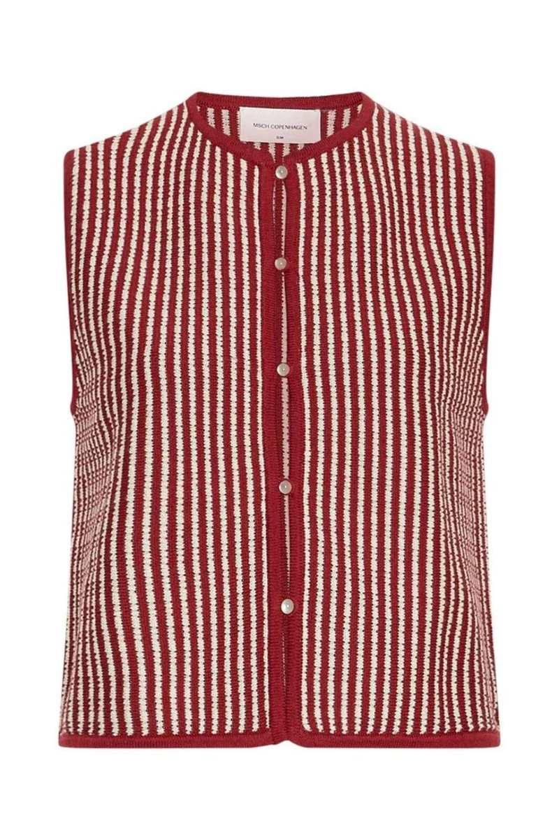 MSCH Copenhagen - Mschpriscilla Vest Stp 19918 - Rhubarb B Sand