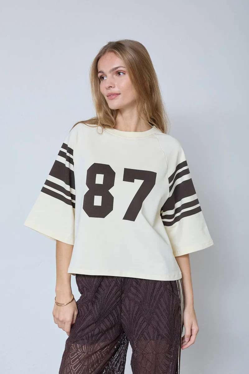 Co´Couture - Elycc 87 Tee Sweat 47012 - 19946 - Bone/Brown