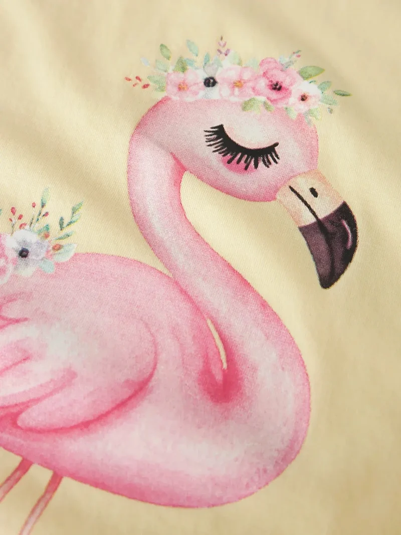 Name It - Nmfvotia Capsl Top - 5058354 Double Cream Flamingo