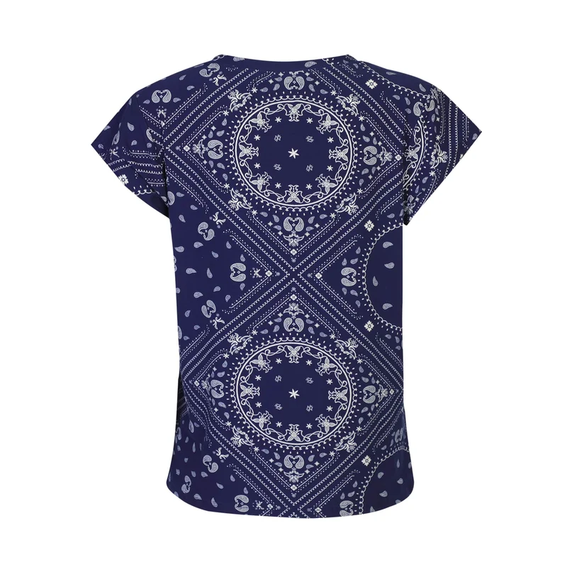 Liberte - Alma-U-Tshirt 9581 - Blue Scarf