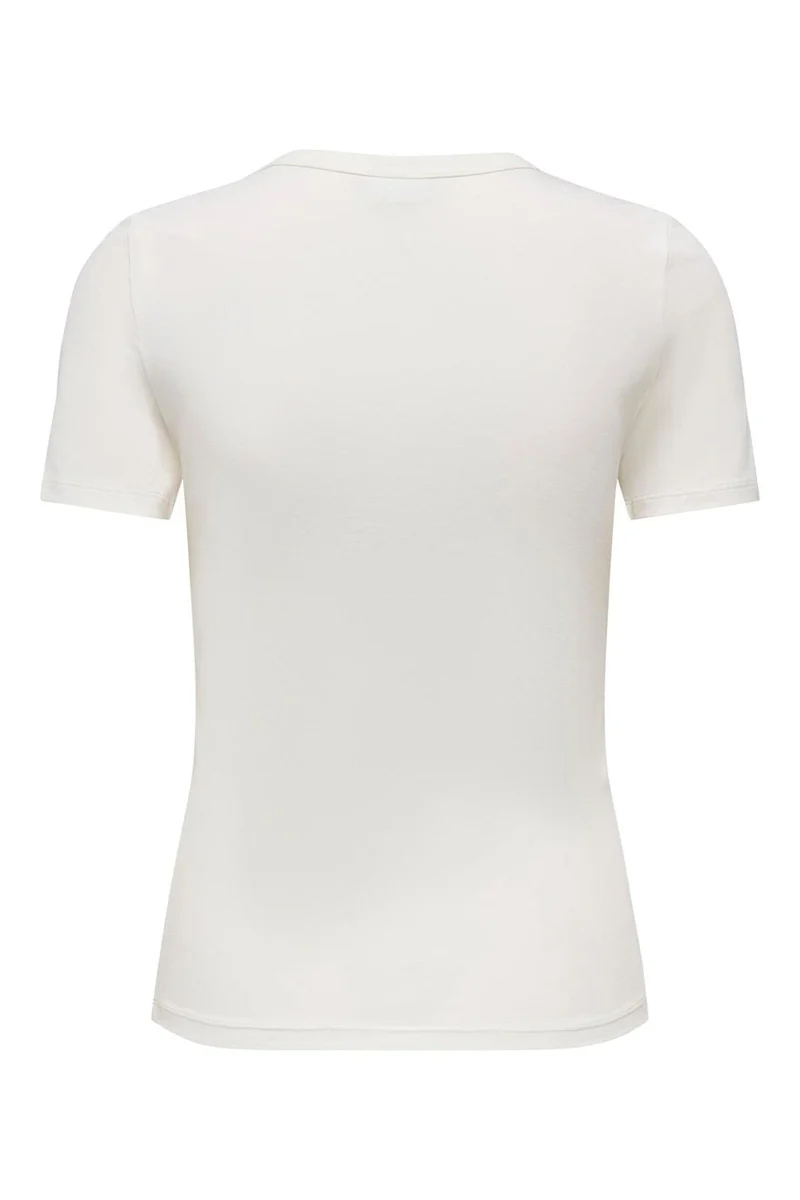 JDY - Jdyava Lucky S/S O-Neck Top - 5059473 Cloud Dancer Big Hibiscus Flower