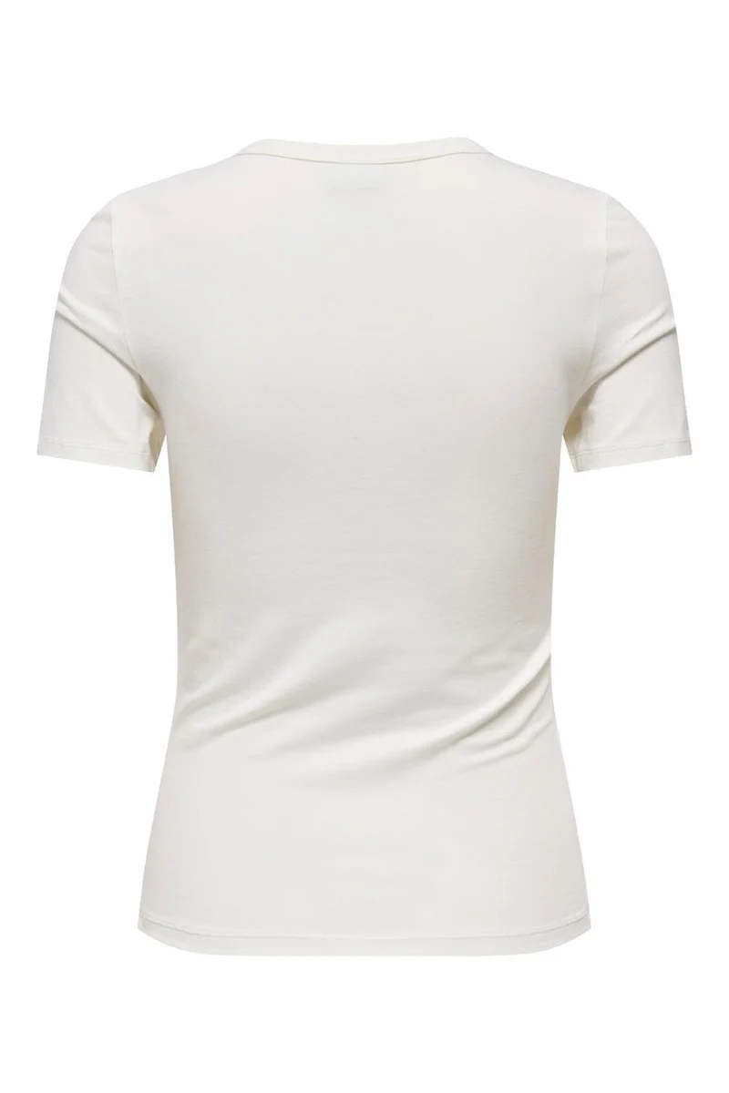 JDY - Jdyava Lucky S/S O-Neck Top - 5059472 Cloud Dancer Small Hibiscus Flower