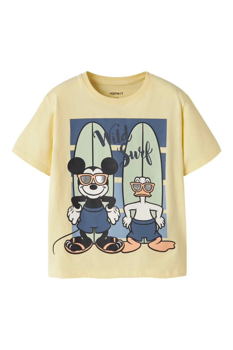 Name It - Nmmart Mickey Ss Nreg Top Box Wdi - 4998642 Double Cream