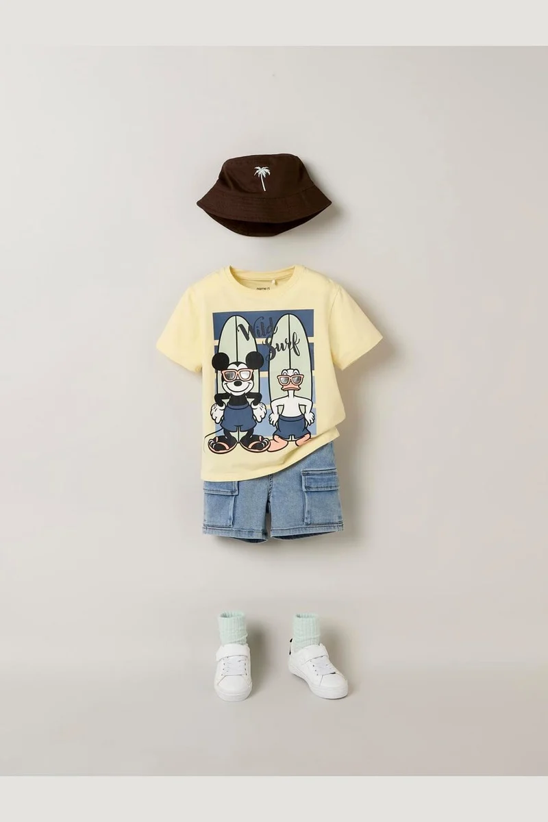Name It - Nmmart Mickey Ss Nreg Top Box Wdi - 4998642 Double Cream