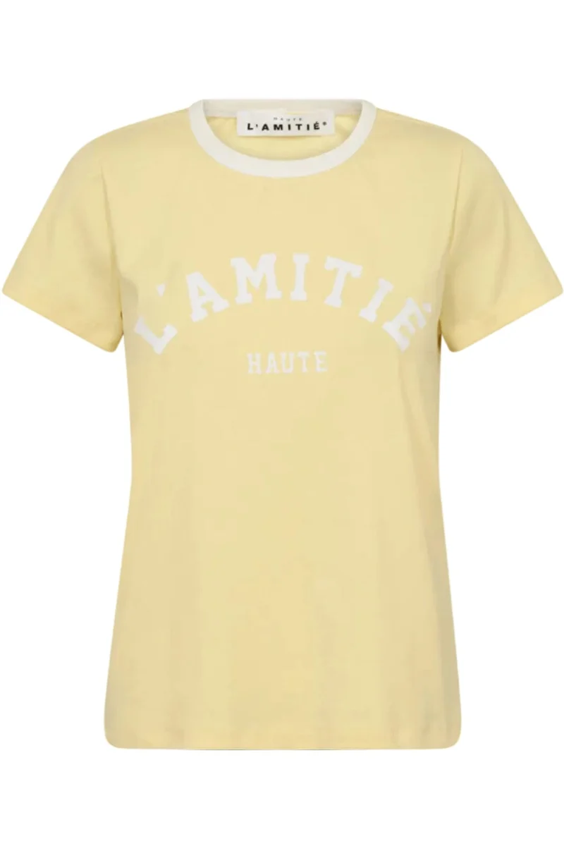 Haute L'Amitié - Neckline Logo Tee HL10006 - Pale Yellow