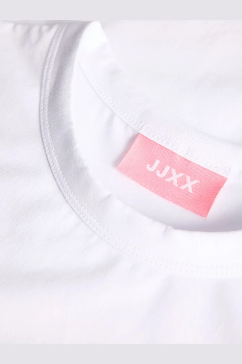 Jjxx - Jxgigi Str Ss Print Tee - 4980059 Bright White Hibiscus Flower