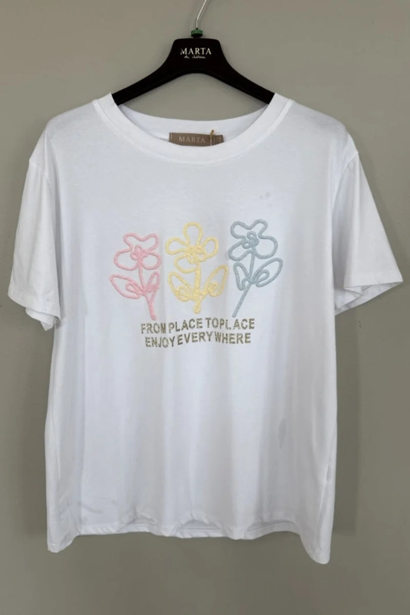 Marta Du Chateau - Mdccerelia Tee 22585 - White