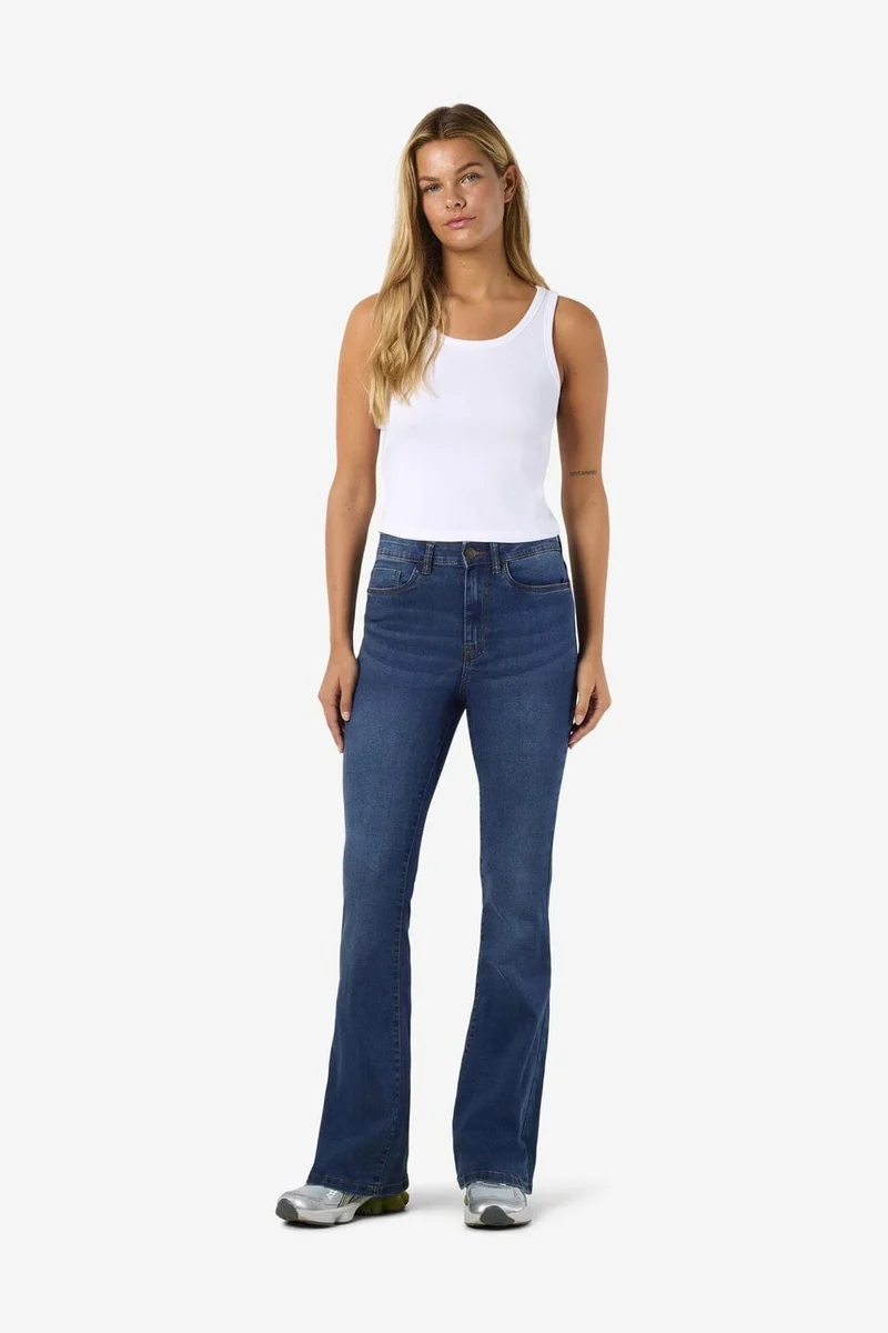 Noisy May - Nmsallie Flared Vi021Mb - 3706615 Medium Blue Denim