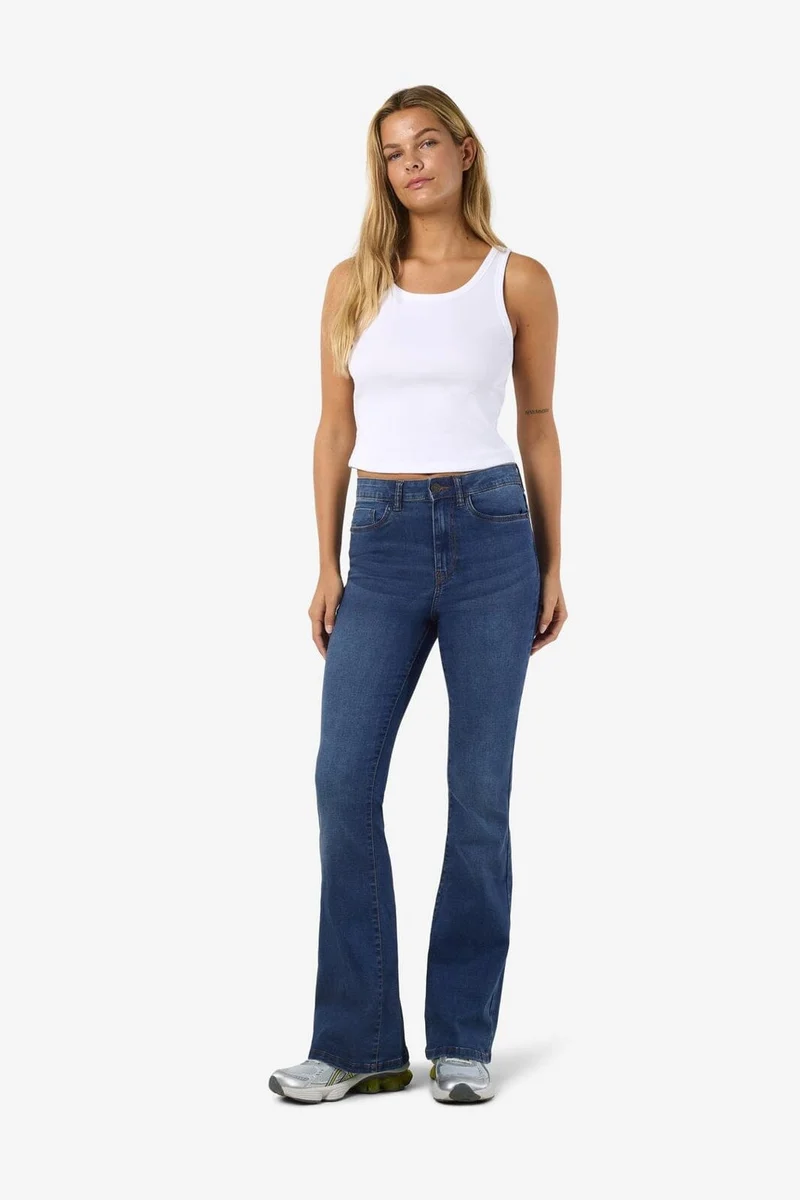 Noisy May - Nmsallie Flared Vi021Mb - 3706615 Medium Blue Denim