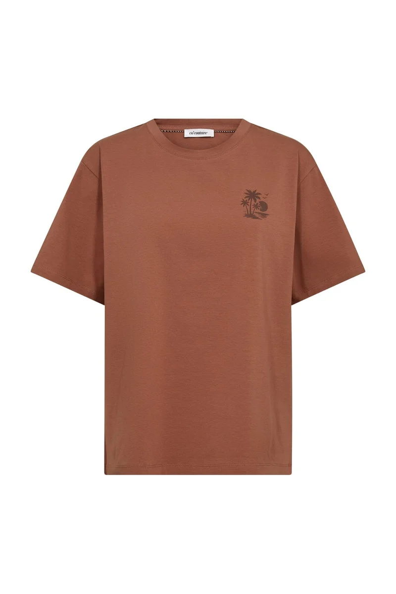 Co´Couture - Coco Beachcc Box Tee 43022 - 80 - Chocolate