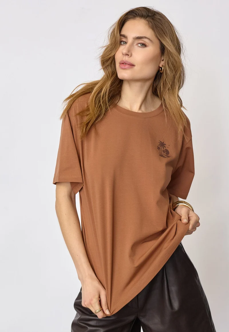 Co´Couture - Coco Beachcc Box Tee 43022 - 80 - Chocolate