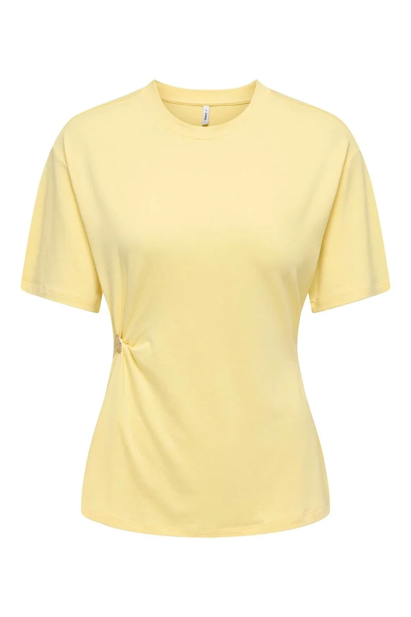 Only - Onlceline S/S Button Top Ff - 5014658 Sunlight Light Gold Button