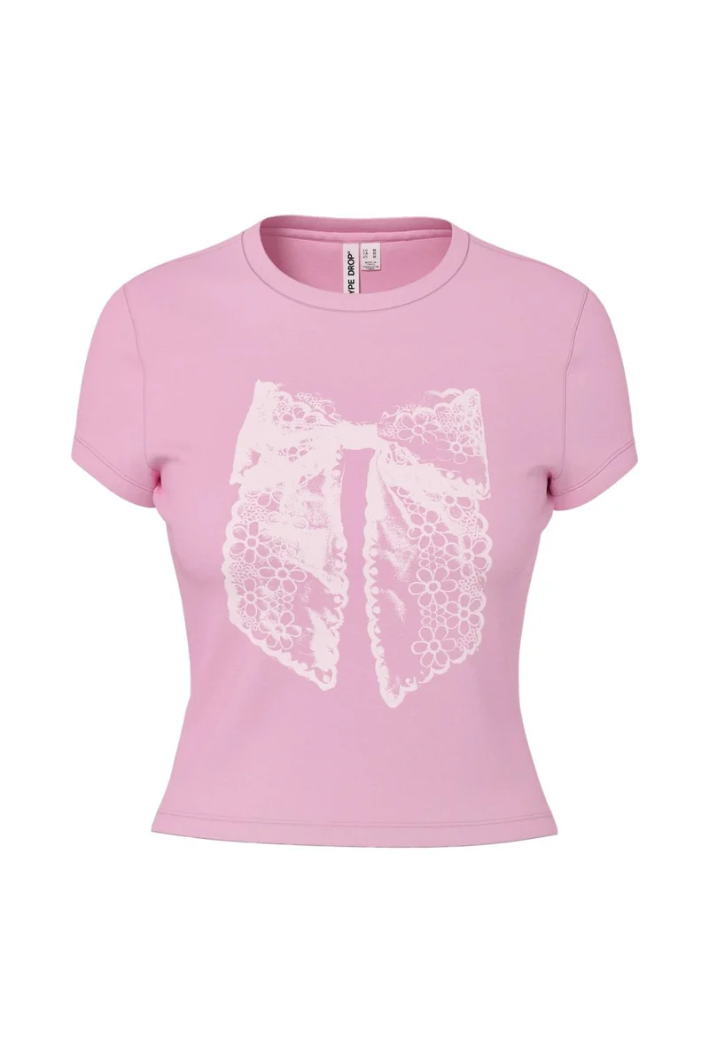 Hypedrop - Hdbrooke Fitted Cropped T-Shirt 32000670 - 5155738 - Pink Lady