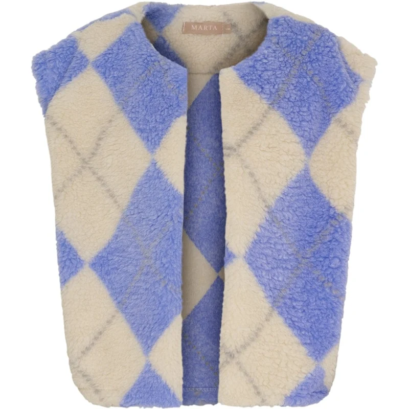 Marta Du Chateau - Mdcpam Vest 26801 - Beige/Blue