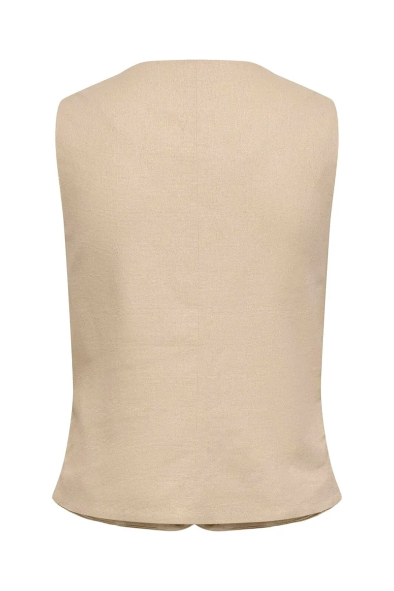 Only - Onlgoa S/L Linen Bl Waistcoat Cc Tlr - 4942123 Oxford Tan