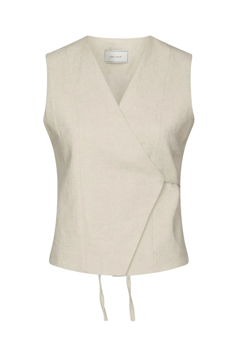 Neo Noir - Samara Ramie Waistcoat 165105 - 815 - Natural