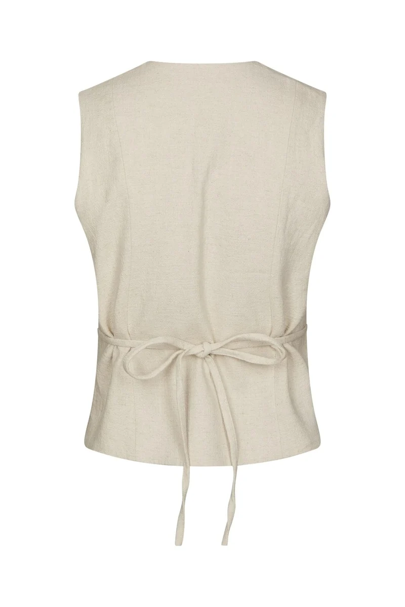 Neo Noir - Samara Ramie Waistcoat 165105 - 815 - Natural