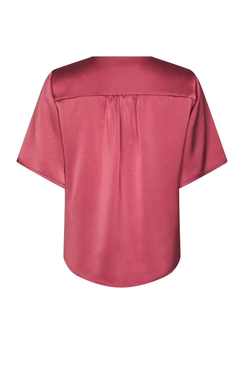 Neo Noir - Casadia Heavy Sateen Blouse 165695 - 430 - Cherry Pink
