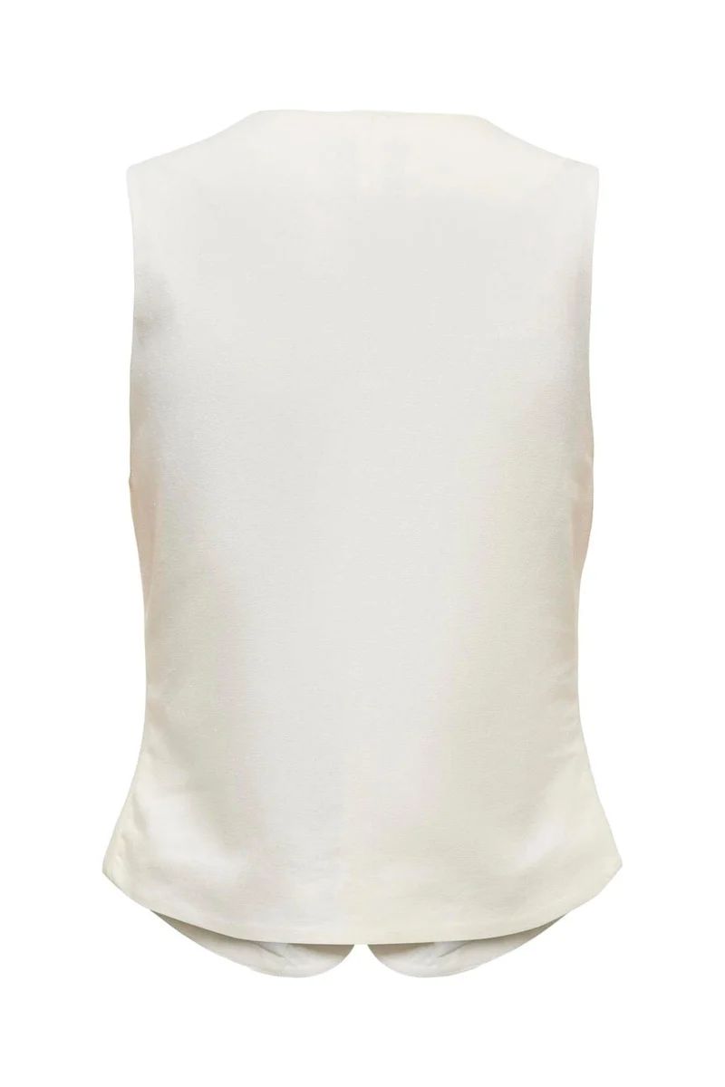 Only - Onlgoa S/L Linen Bl Waistcoat Cc Tlr - 4910243 Cloud Dancer