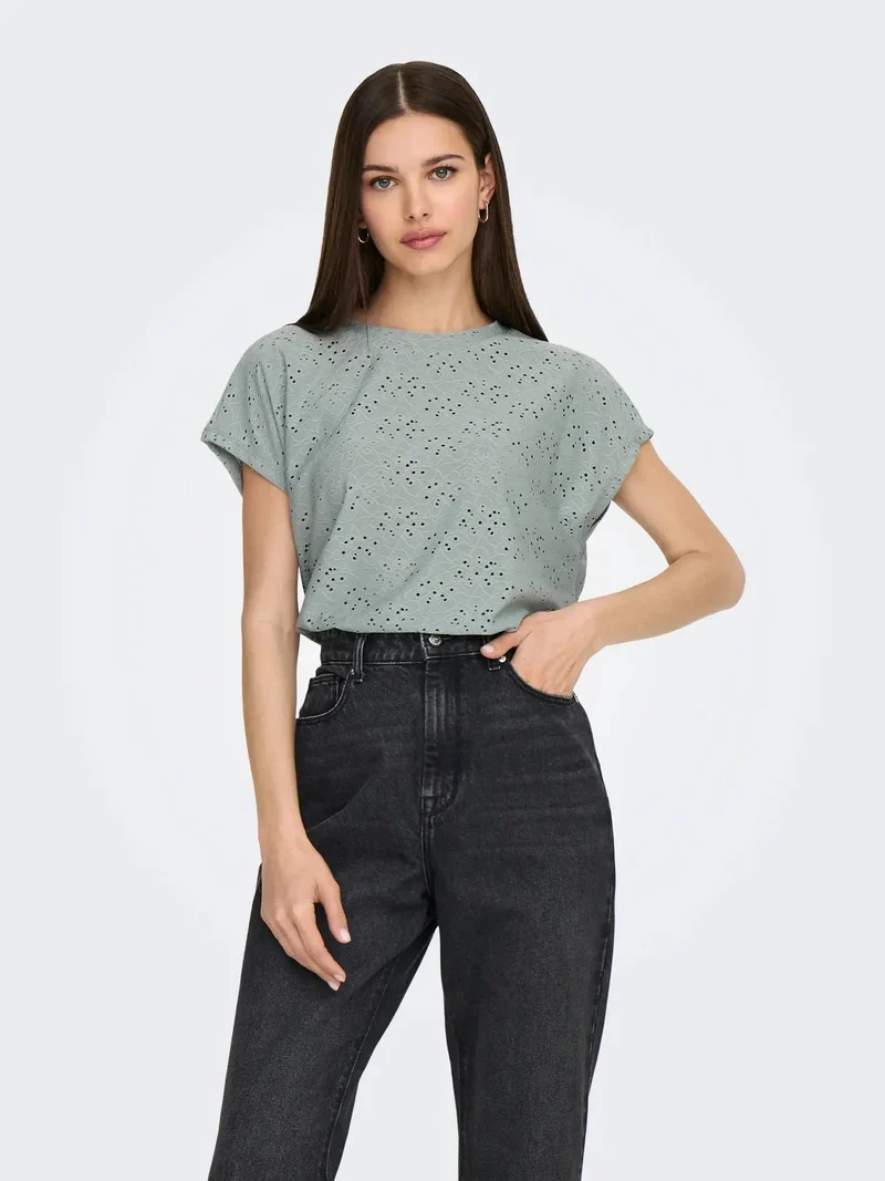 Only - Onlsmilla Life S/S Top - 4732133 Abyss