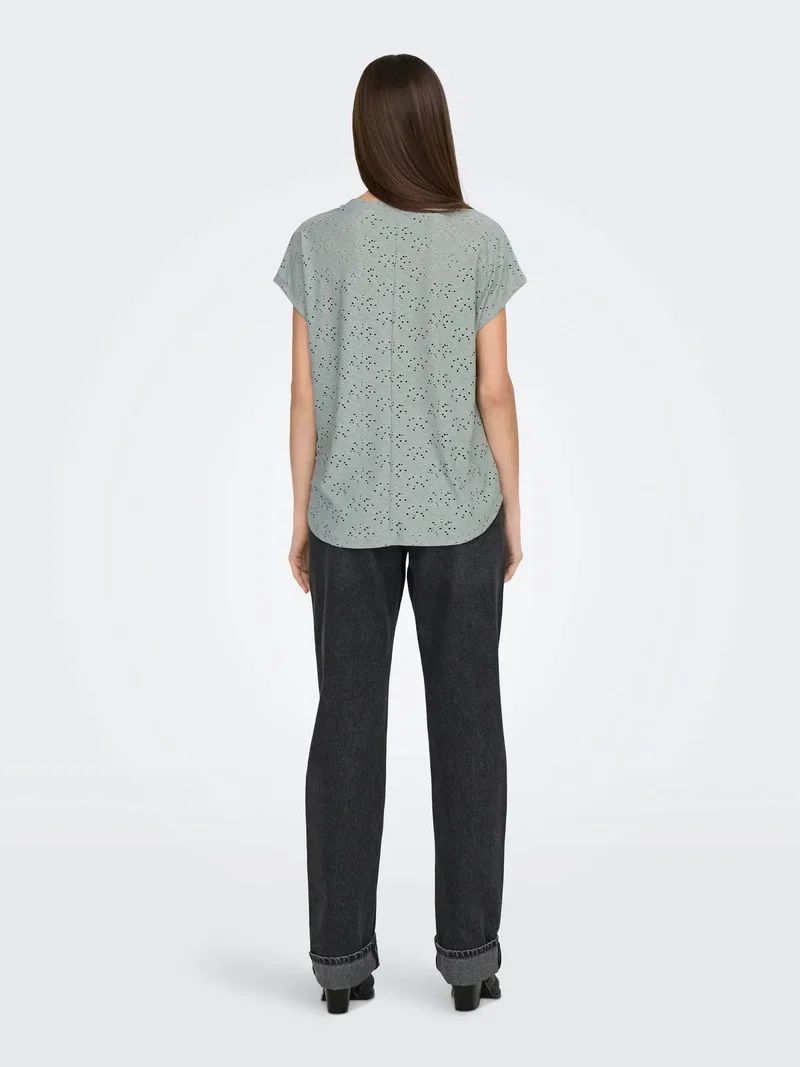 Only - Onlsmilla Life S/S Top - 4732133 Abyss