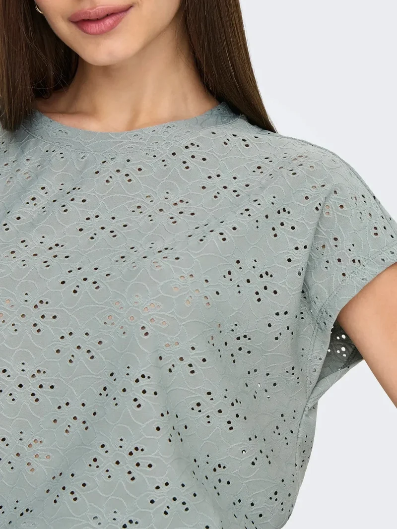 Only - Onlsmilla Life S/S Top - 4732133 Abyss