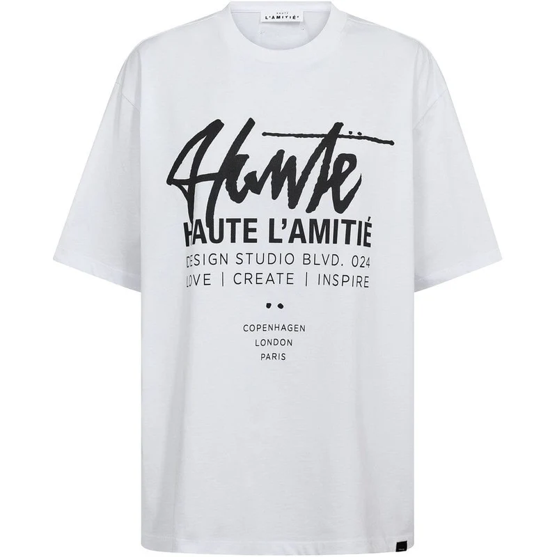 Haute L'Amitié - Studio Loose Tag Tee HL10758 - White