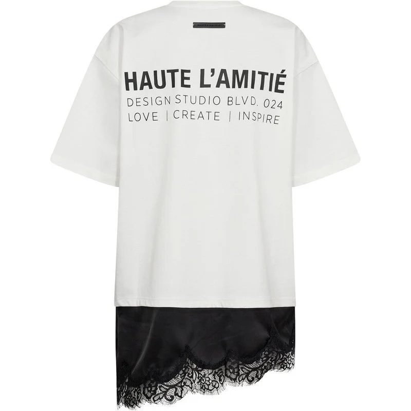 Haute L'Amitié - Loose Mix Lingerie Tee HL10718 - Off-White
