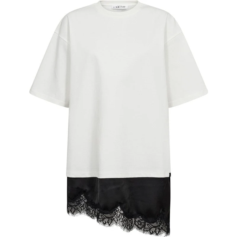 Haute L'Amitié - Loose Mix Lingerie Tee HL10718 - Off-White