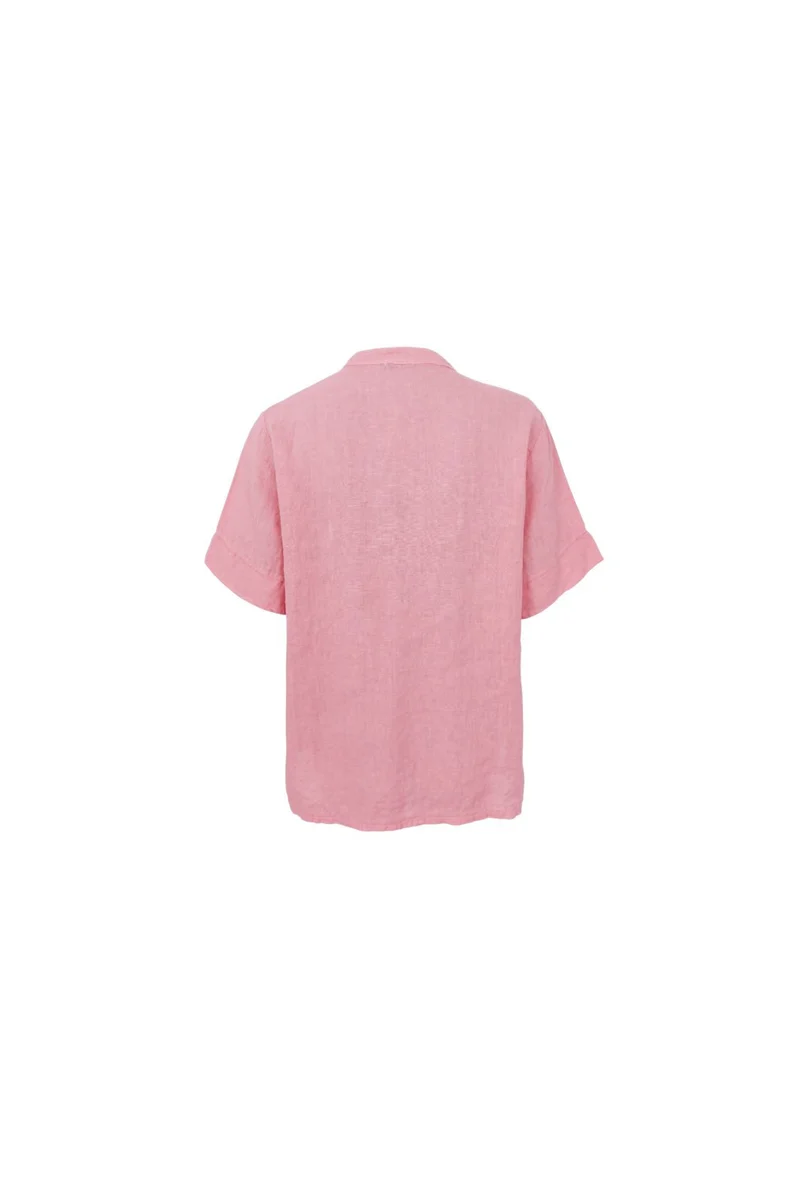 Black Colour - Bcmelina Ss Linen Blouse 40842 - Candy Rose