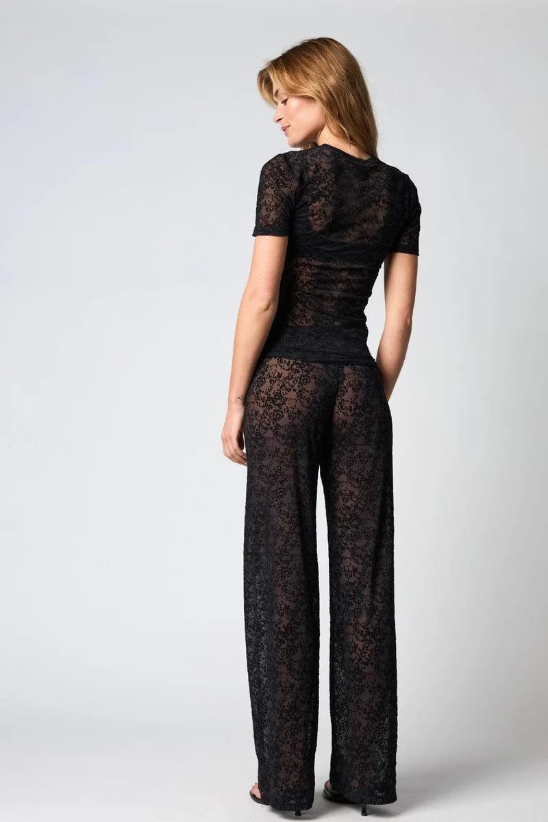 Hype The Detail - Lace Tee, Slim 852-2 - 9 - Black