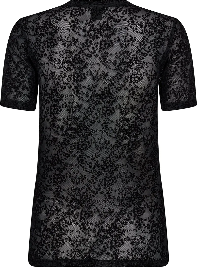 Hype The Detail - Lace Tee, Slim 852-2 - 9 - Black