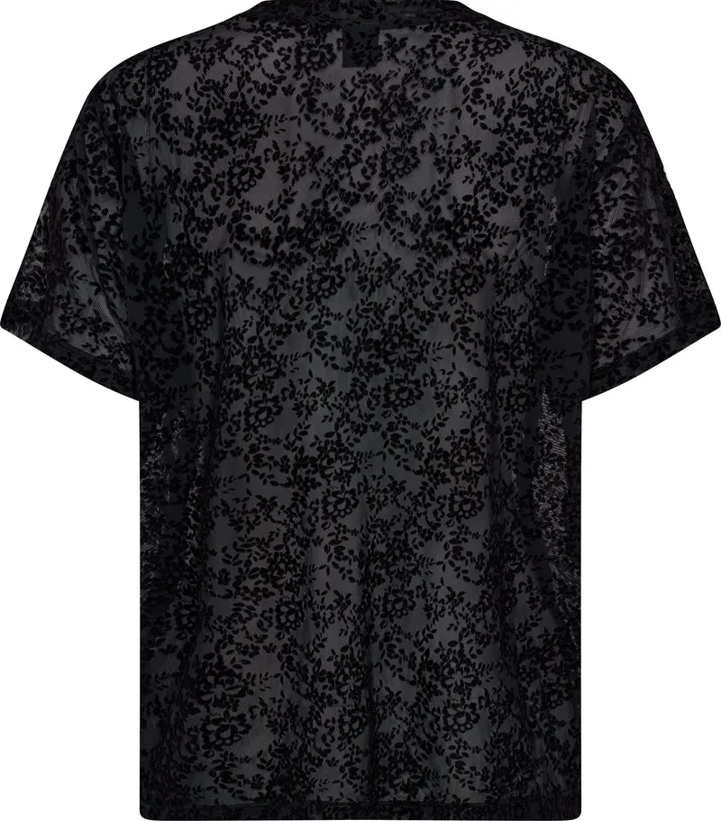 Hype The Detail - Lace Tee Oversiz 852-25 - 9 - Black