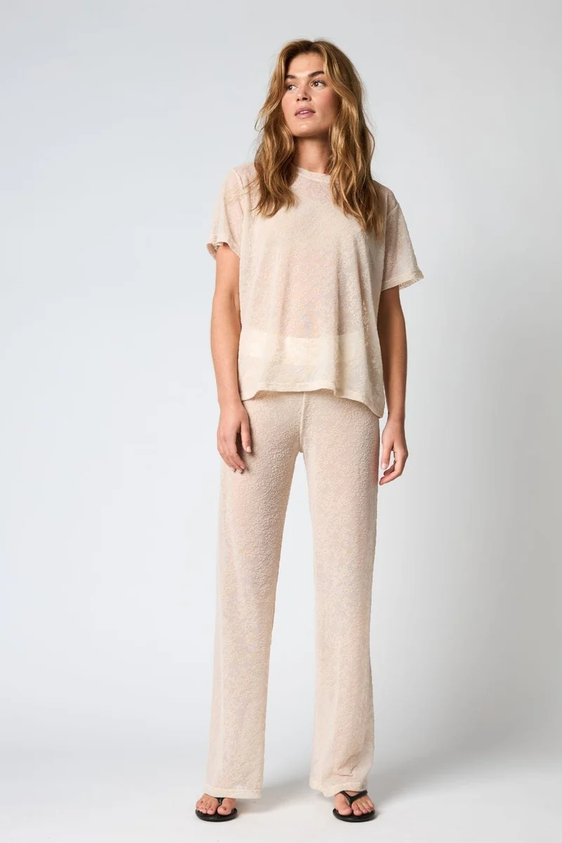Hype The Detail - Lace Tee Oversiz 852-25 - 3 - Powder