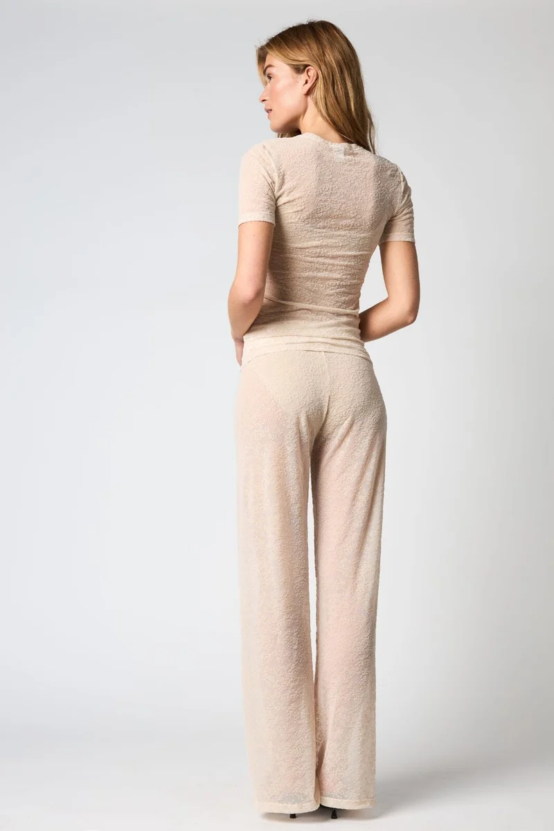 Hype The Detail - Lace Tee, Slim 852-2 - 3 - Powder