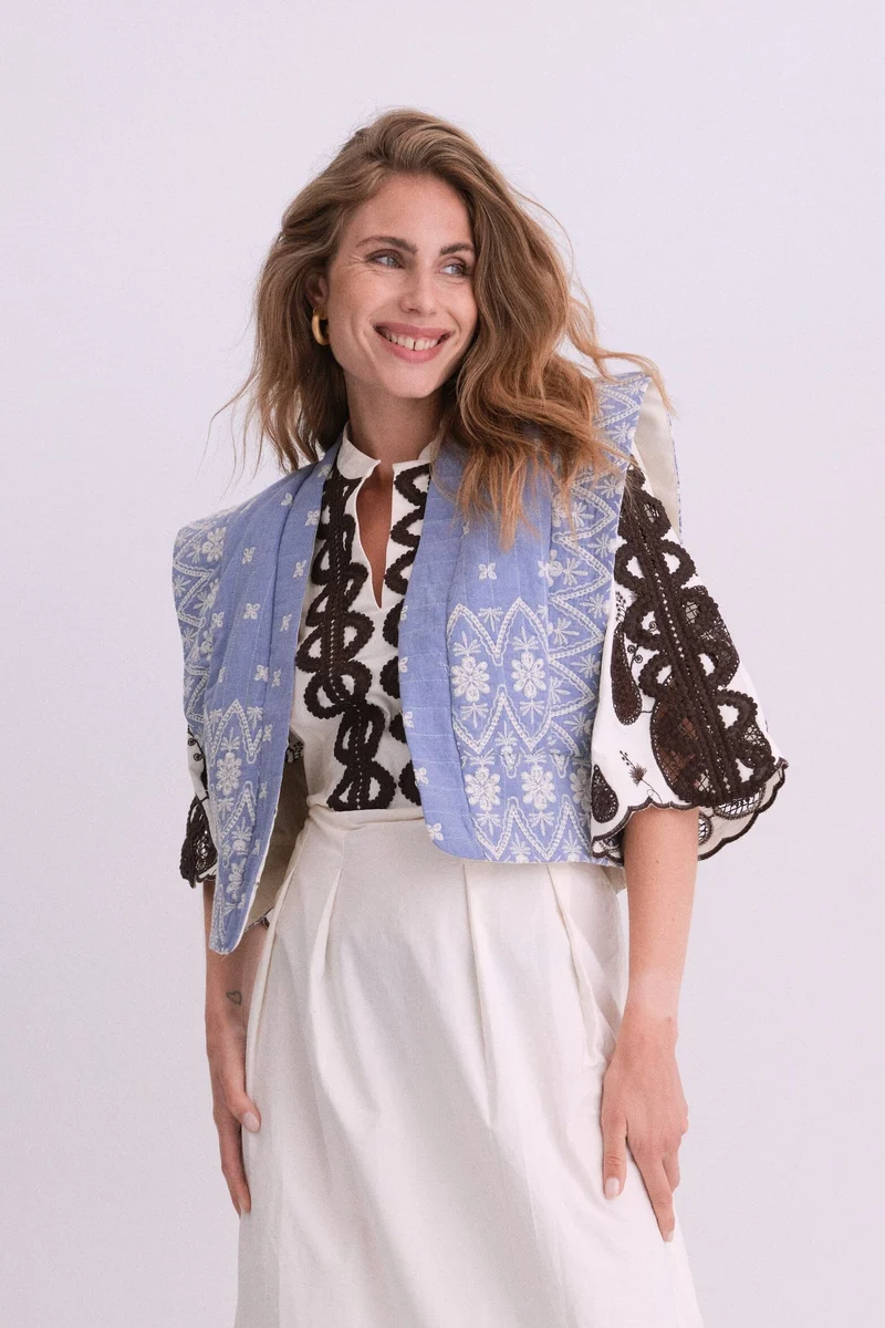 Gossia - Aninago Ji Vest G2876 - Chambrey Blue