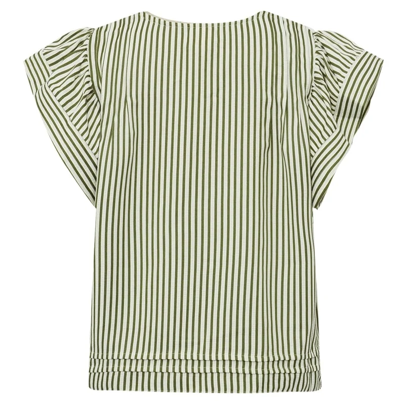 Gossia - Minkago Jo Blouse G1987 - Creme Army Stripes